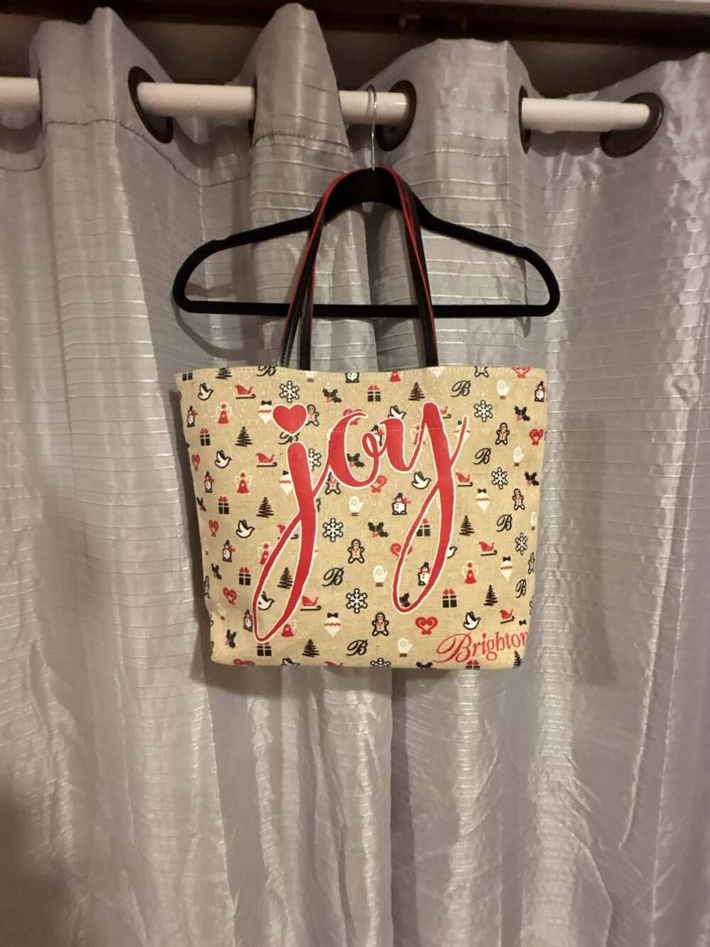 Brighton Joy Holiday Christmas Canvas Tote Bag